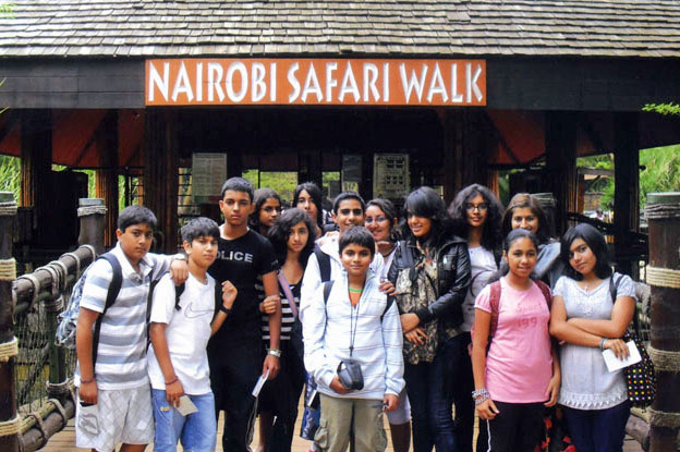 Students from Madagascar were excited to experience some of Kenya's wildlife during a visit to the Nairobi Safari Walk. Photo: Courtesy of the Ismaili Council for Kenya