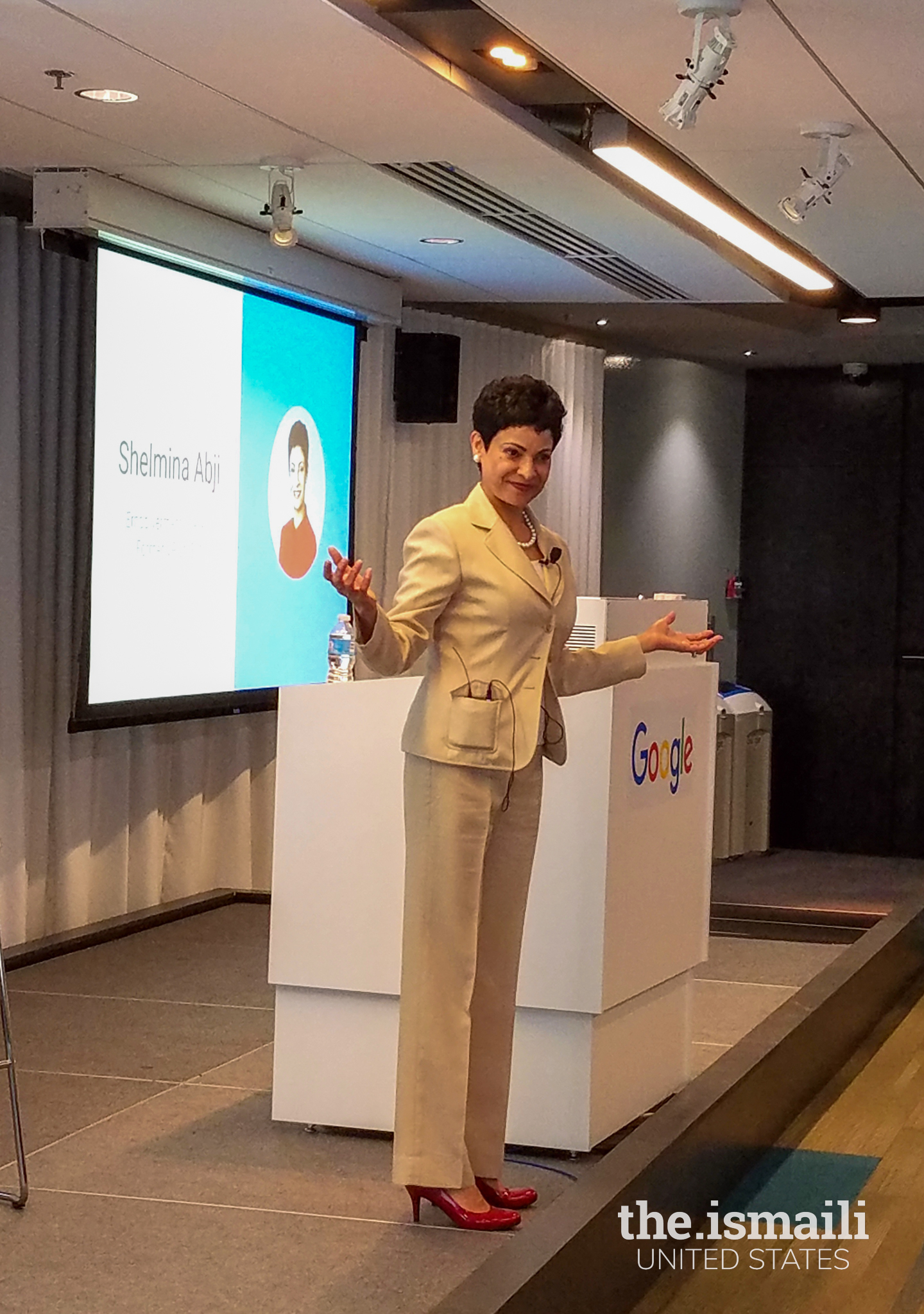 Shelmina giving the Keynote Address at Google, for International Women’s Day, 2017.