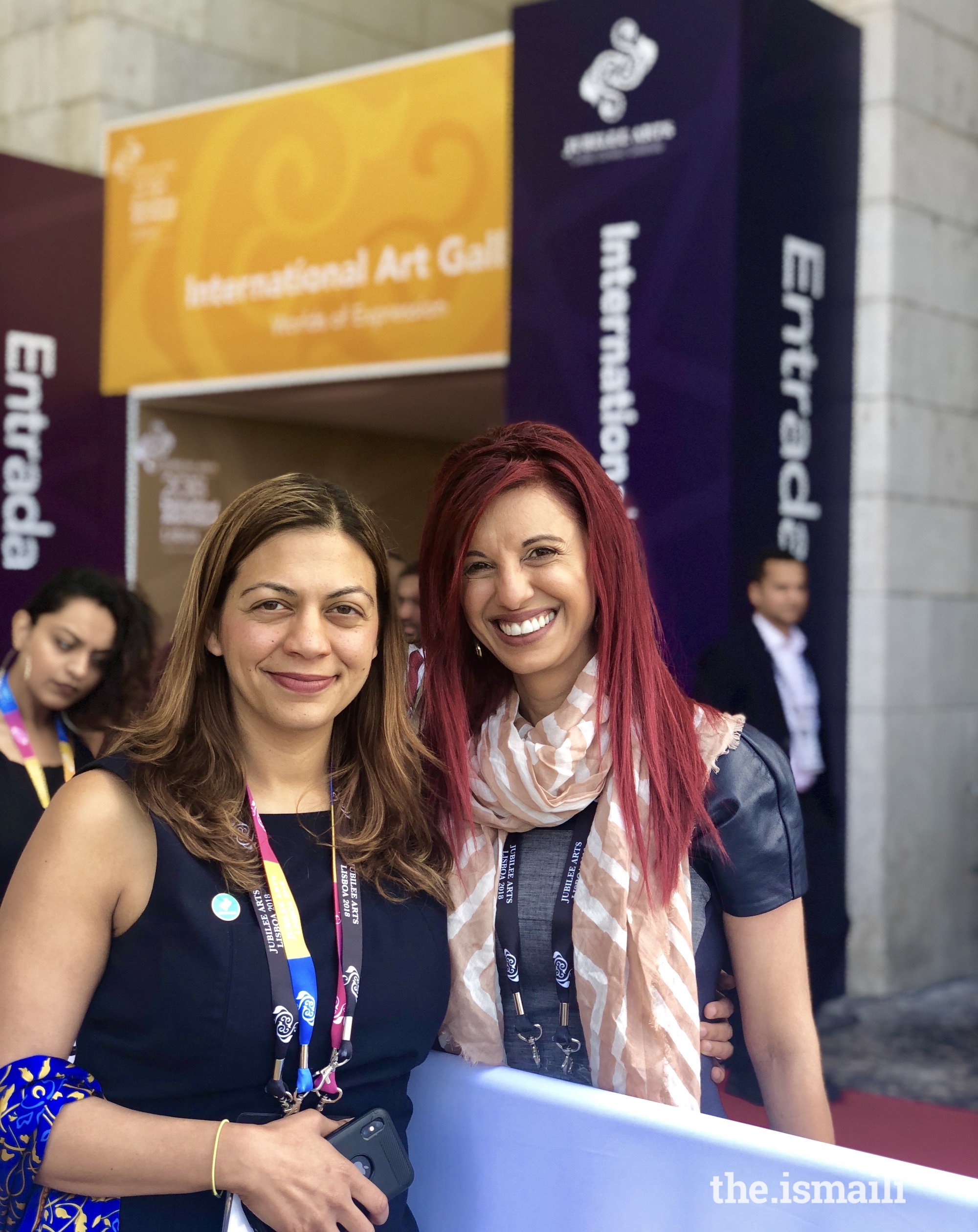 Jenny and Nabila pictured at the Jubilee Arts International Arts festival in Lisbon in July 2018.