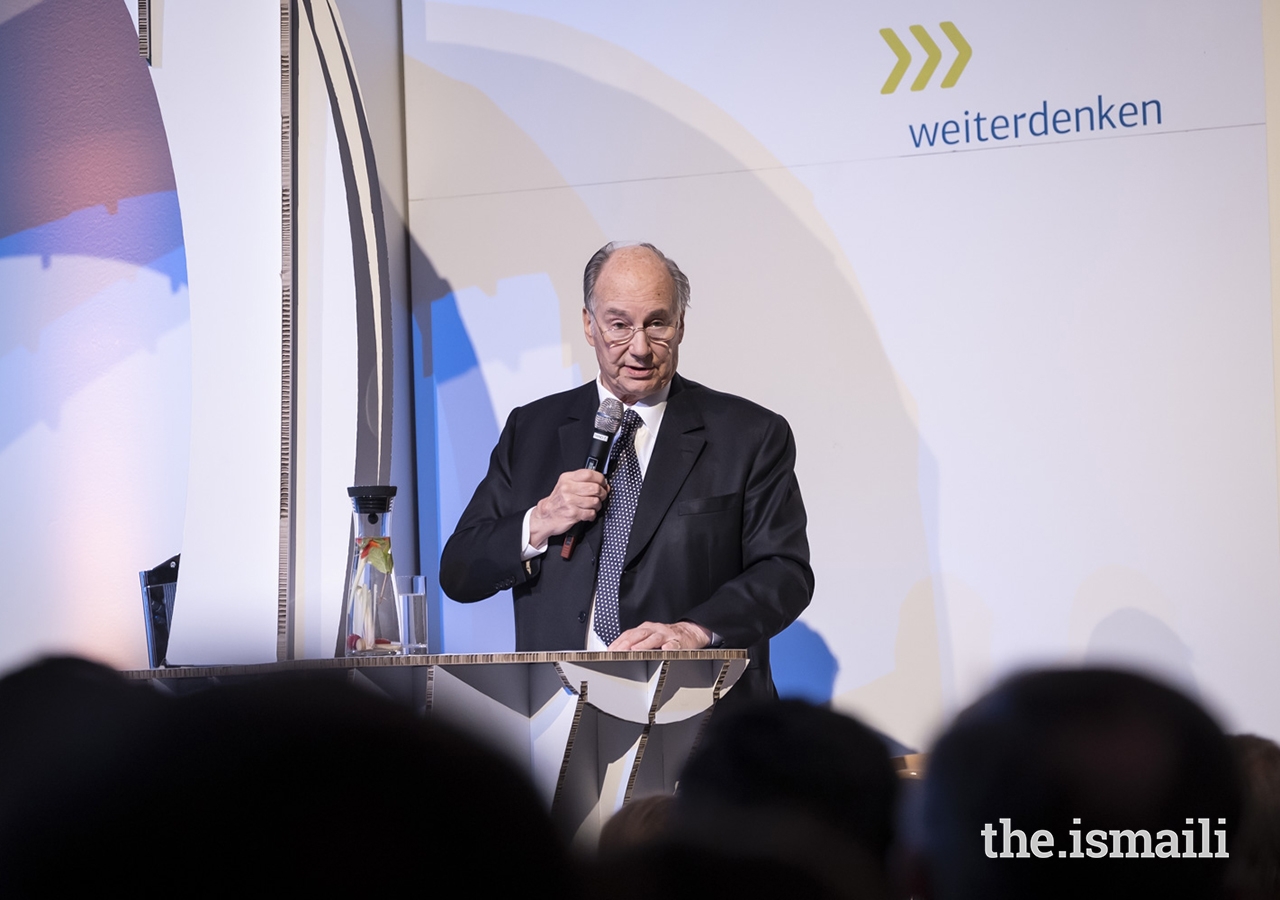 Mawlana Hazar Imam delivers remarks at the event entitled “Fragile States Thinking Ahead” in Berlin.