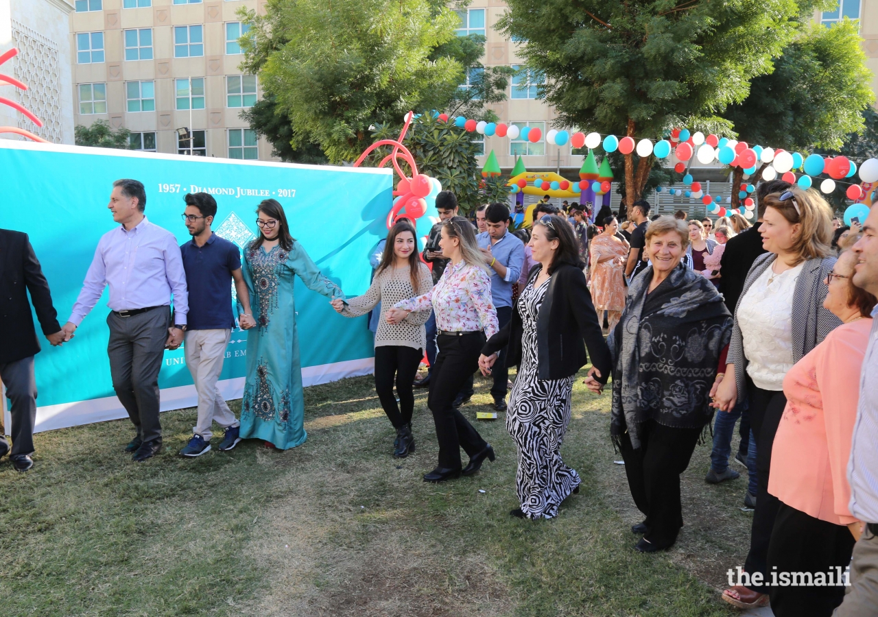 Celebration in the form of traditional Dabke