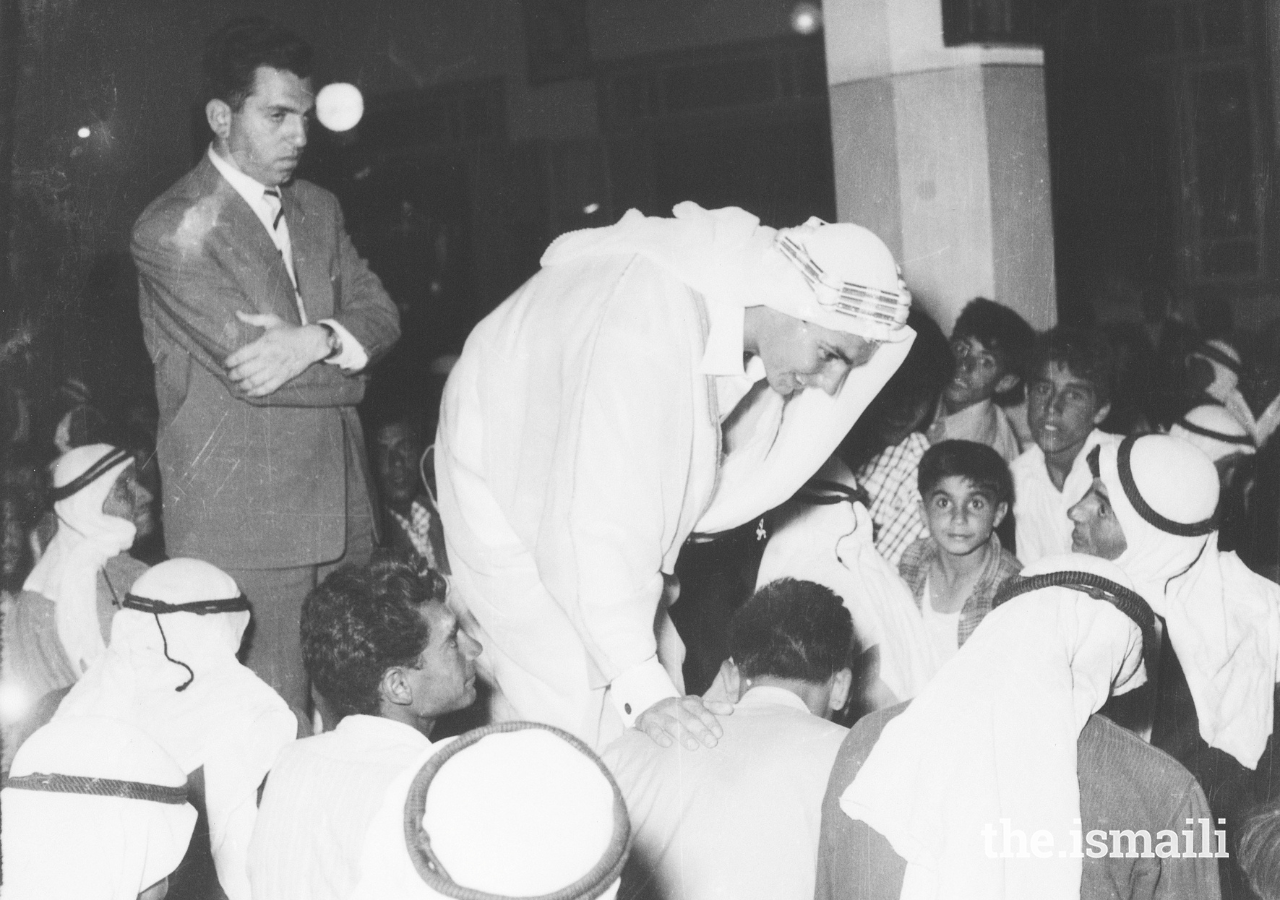 Mawlana Hazar Imam visits Salamieh, Syria for the first time as Imam in 1959. Salamieh was the Seat of the Nizari Ismaili Imams and the headquarters of the da'wa in the ninth century.