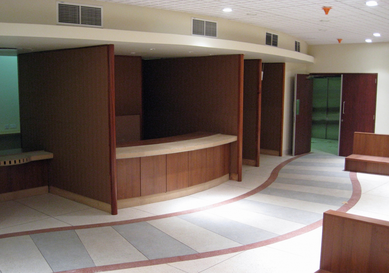 The new Imaging Reception area on the Ground Floor of the Aga Khan University Hospital, Nairobi.