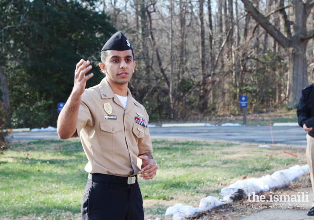 Shan Rajani at his 2nd reenlistment ceremony at Patuxent River, Maryland, August  2021.