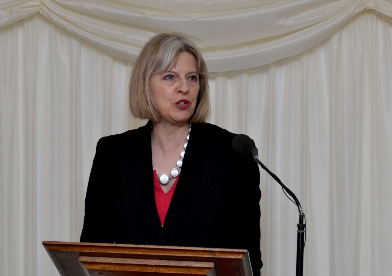 UK Home Secretary, The Rt Hon Theresa May MP, delivers the keynote address at a 2014 Navroz reception hosted at the Houses of Parliament.