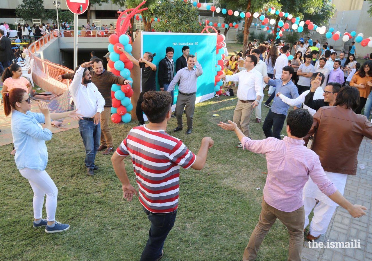 Celebration in the form of traditional Dabke