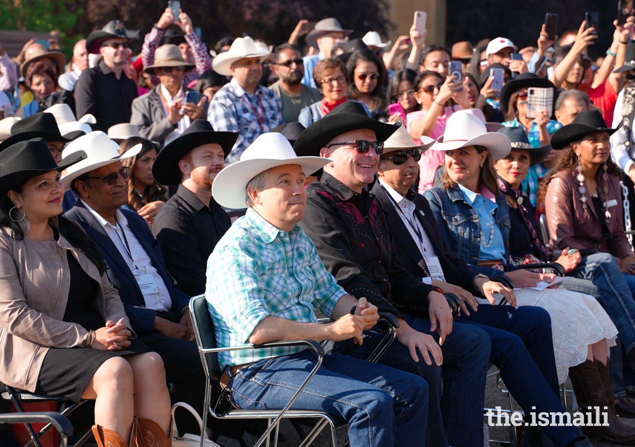 Distinguished guests look on during the opening ceremonies of the Ismaili Muslim Stampede Breakfast. 