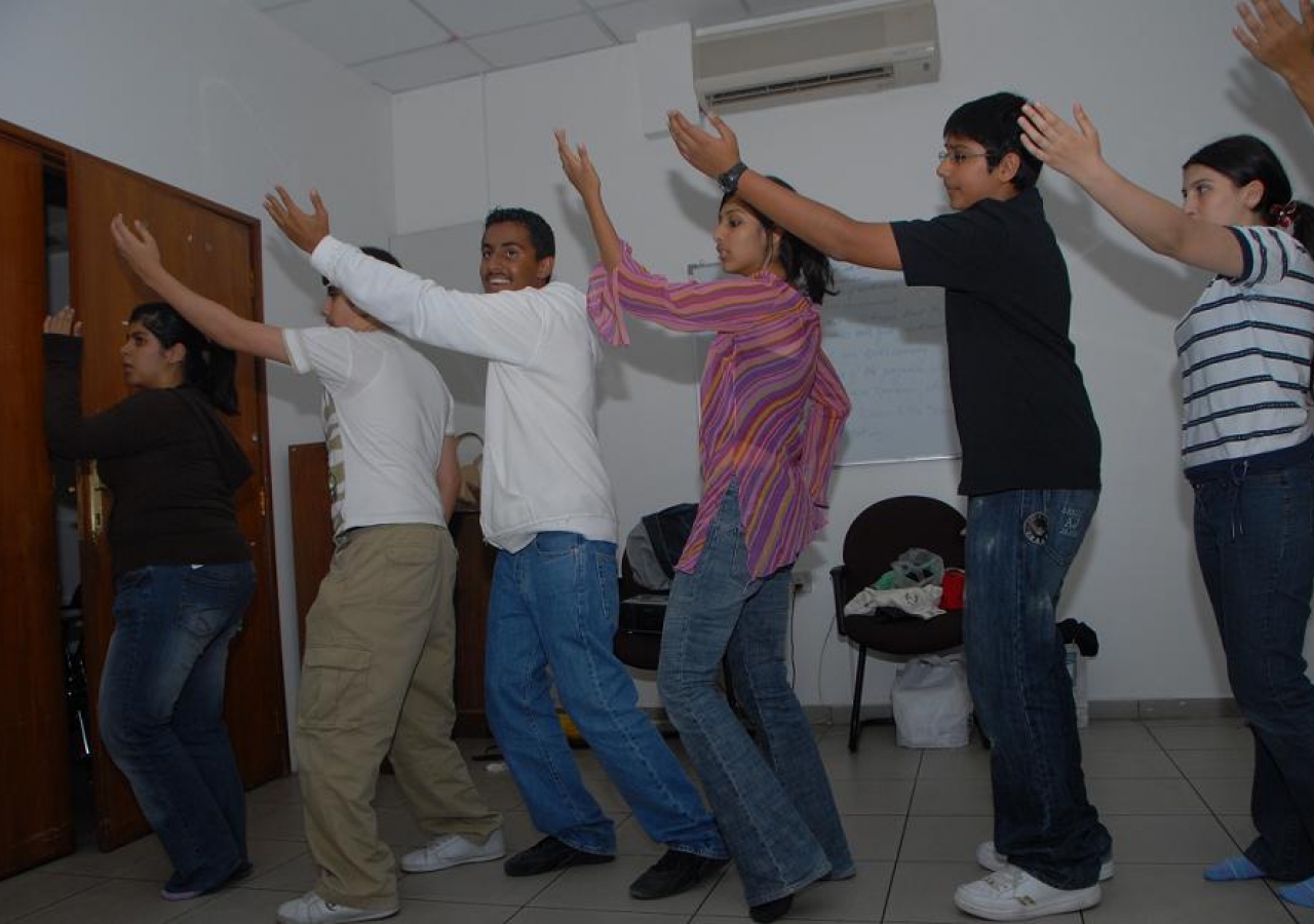 Youth practicing dance performances for the celebrations   
