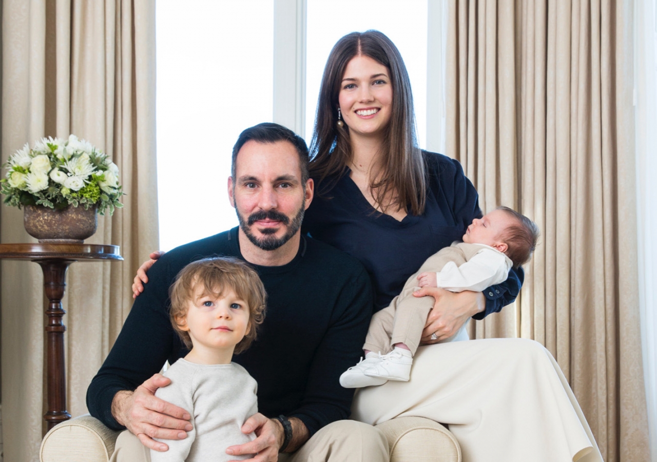 Prince Rahim and Princess Salwa with Prince Irfan and Prince Sinan, who was born on 2 January 2017.