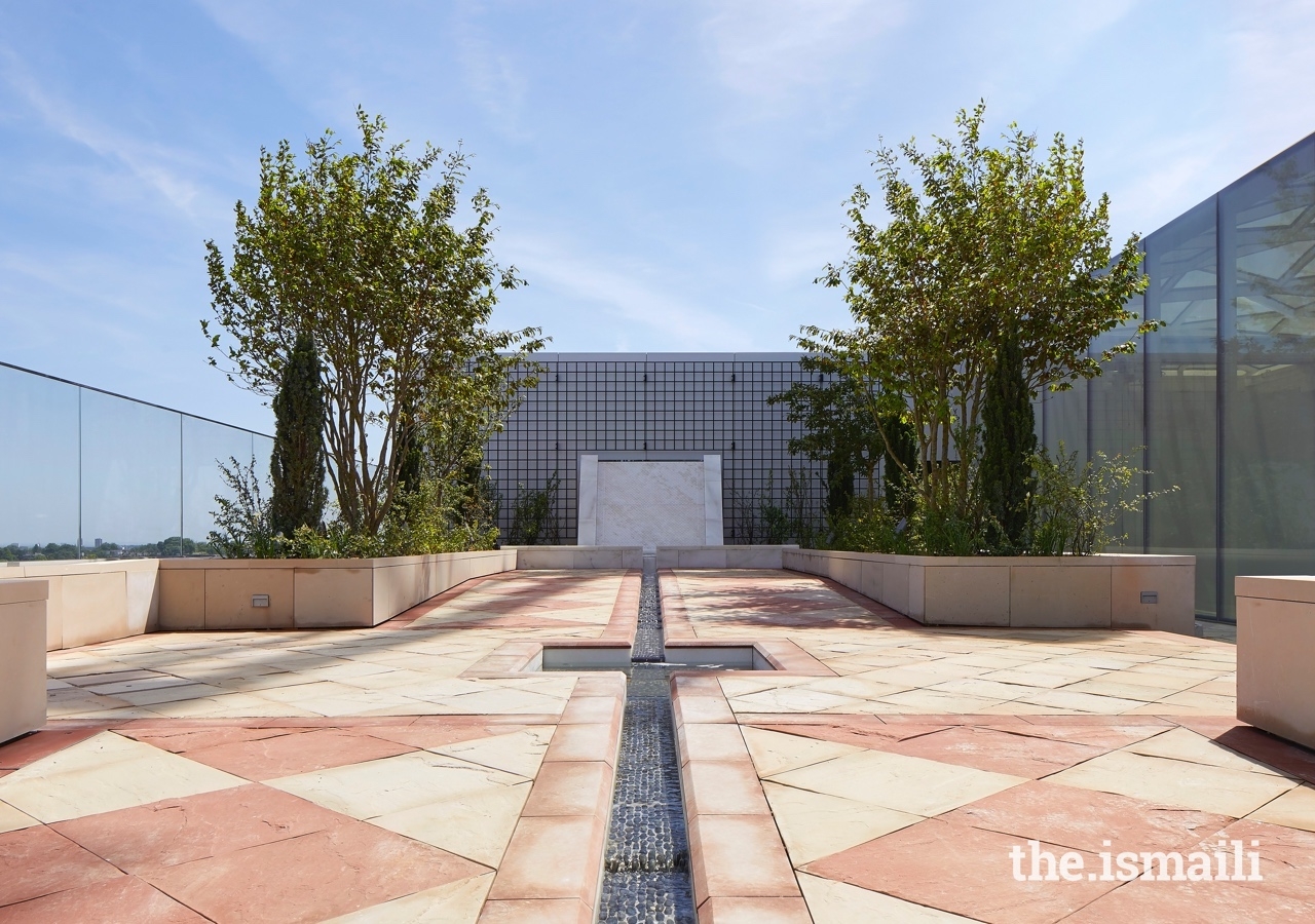 The Garden of Life is one of a series of roof gardens, terraces, and courtyards incorporated into the design of the Aga Khan Centre.