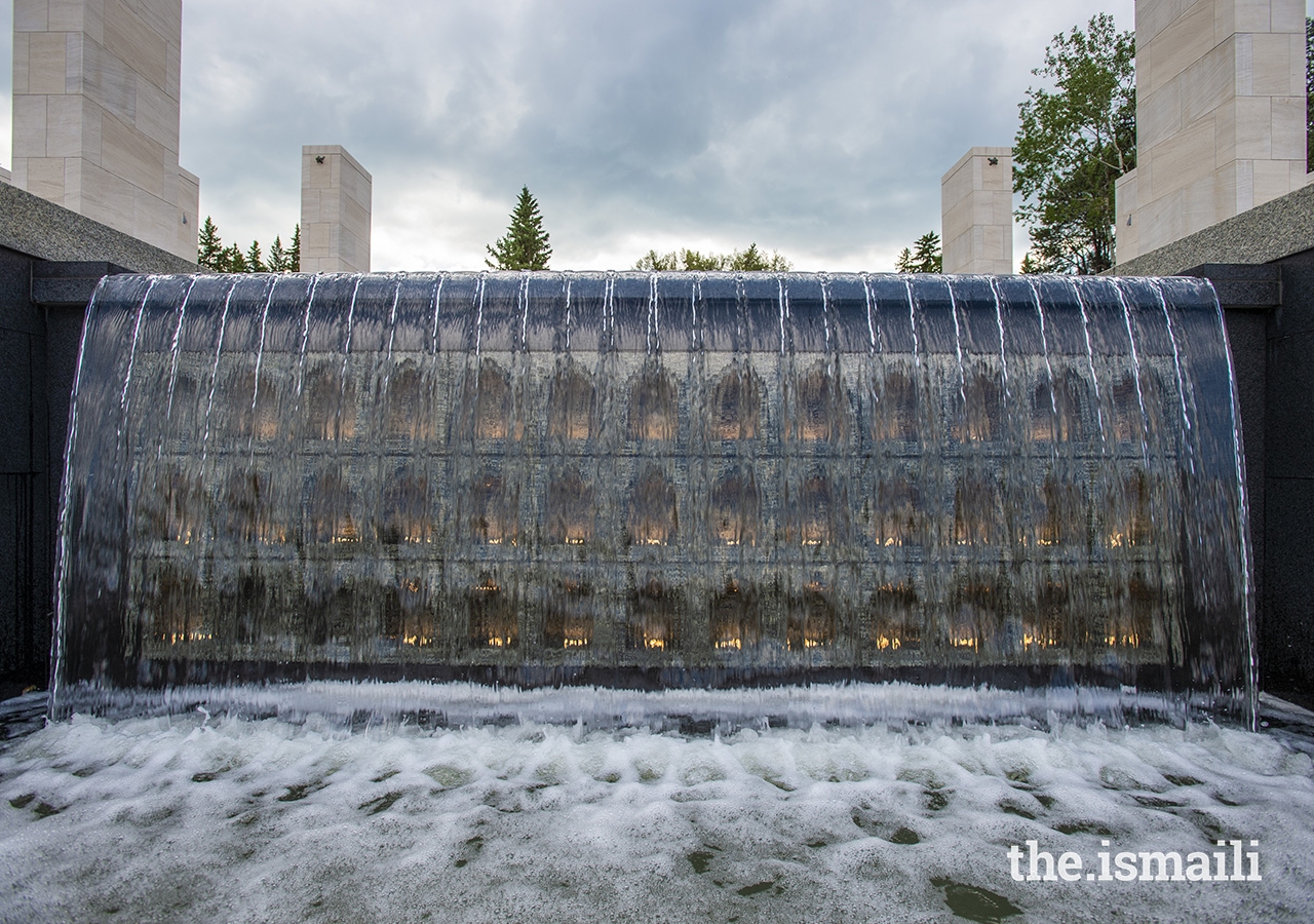 Water, an important element of traditional garden design in Islamic landscapes, is highlighted in 12 water features and fountains throughout the Aga Khan Garden in Edmonton.