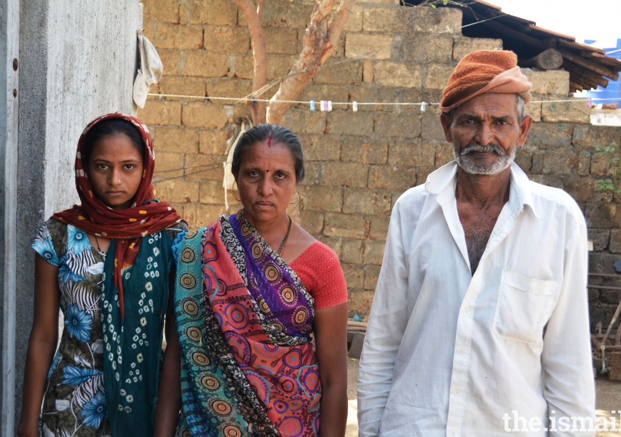Bhavna with her family, Juthal village, Junagadh, Gujarat.