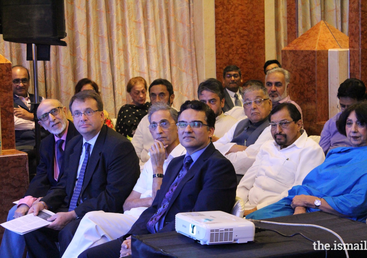 Seen in photo are Advocate Yusuf Muchalla, Dr. Sultan Pardhan, President Ashish Merchant and Dr Zeenat Shaukat Ali