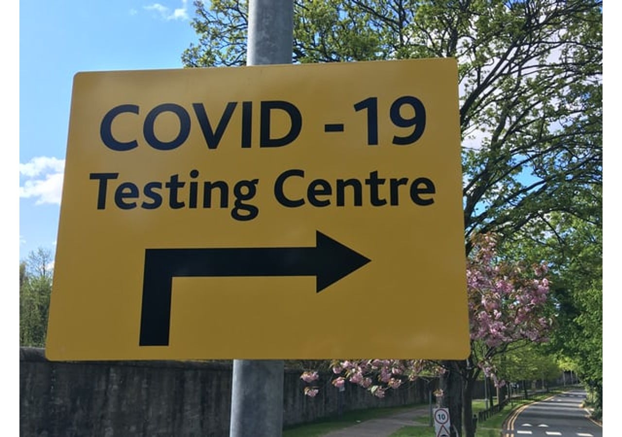 Sign for Testing Center.