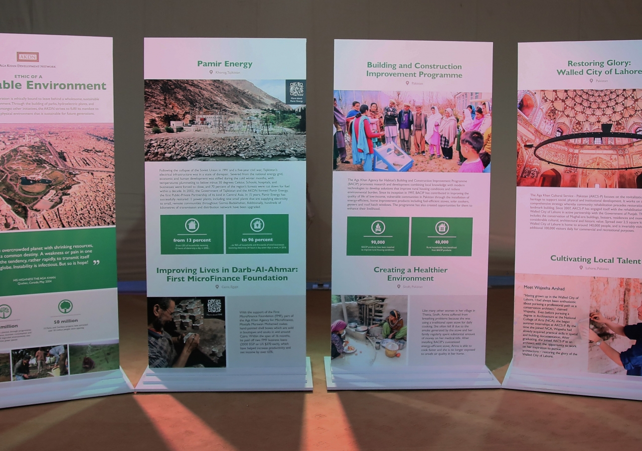 Exhibition panels on the Ethic of a Sustainable Environment