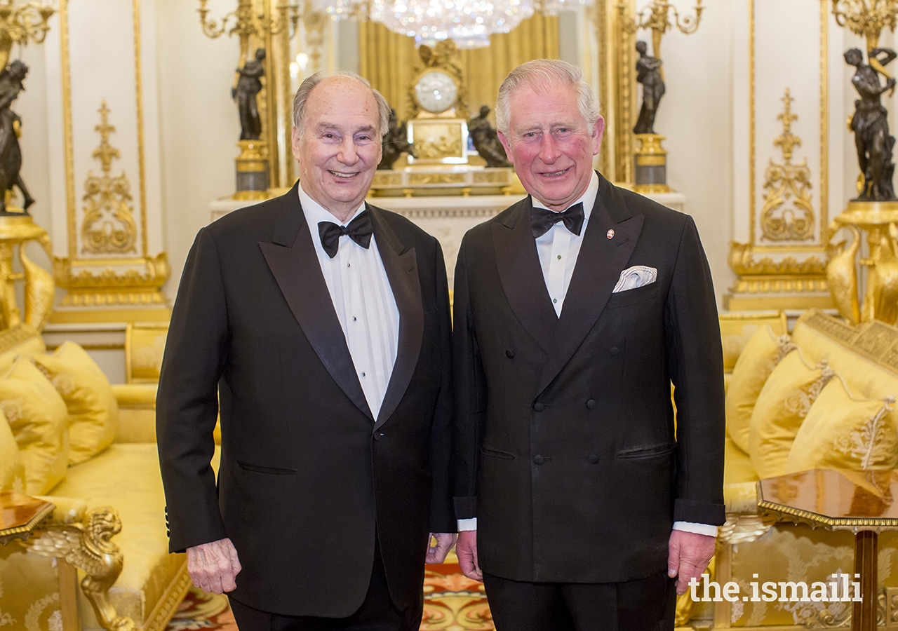 His Royal Highness The Prince of Wales honoured Mawlana Hazar Imam as Global Founding Patron of The Prince’s Trust at a dinner at Buckingham Palace on 12 March 2019.