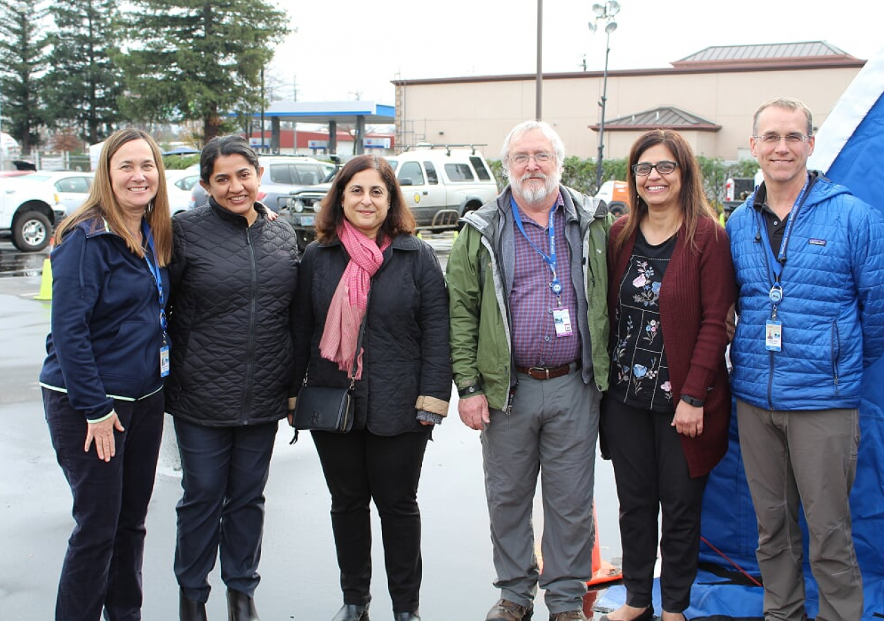 Left to right:  Monica Soderstrom, Shamsah Malik, Muneerah Merchant, Bruce Bailey, Amina Huda, and Dr. Andrew Miller, Health Officer Butte County Department of Health