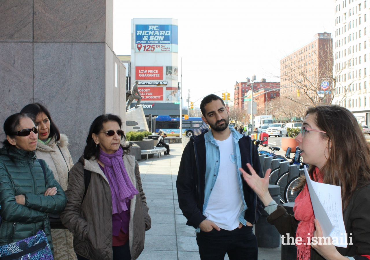 Jamati members from New York City were fascinated by the City’s subtle connections to Islam, as pointed out by Ms. Merriman.