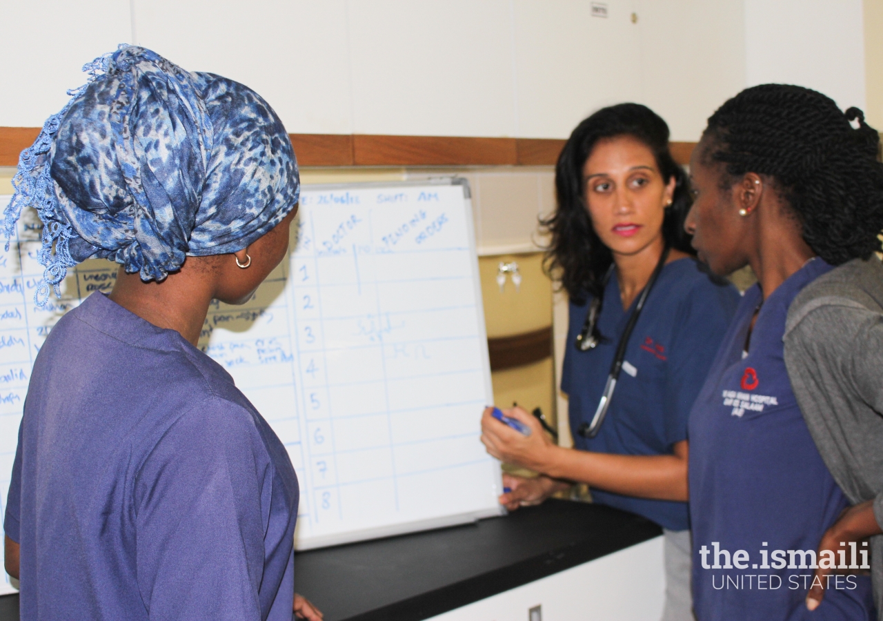 Dr. Fazila Lalani on her TKN assignment at the Aga Khan Hospital, Dar es Salaam.