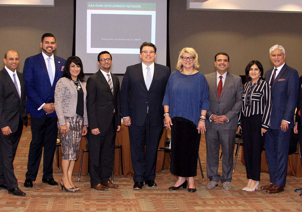 Texas Secretary of State Rolando B. Pablos and his staff with leaders.