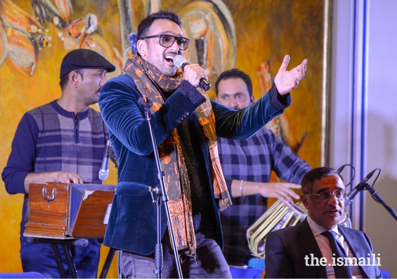 Acclaimed singer and author Ali Sethi performs at Misaq e Ishq, at the Ismaili Centre London.