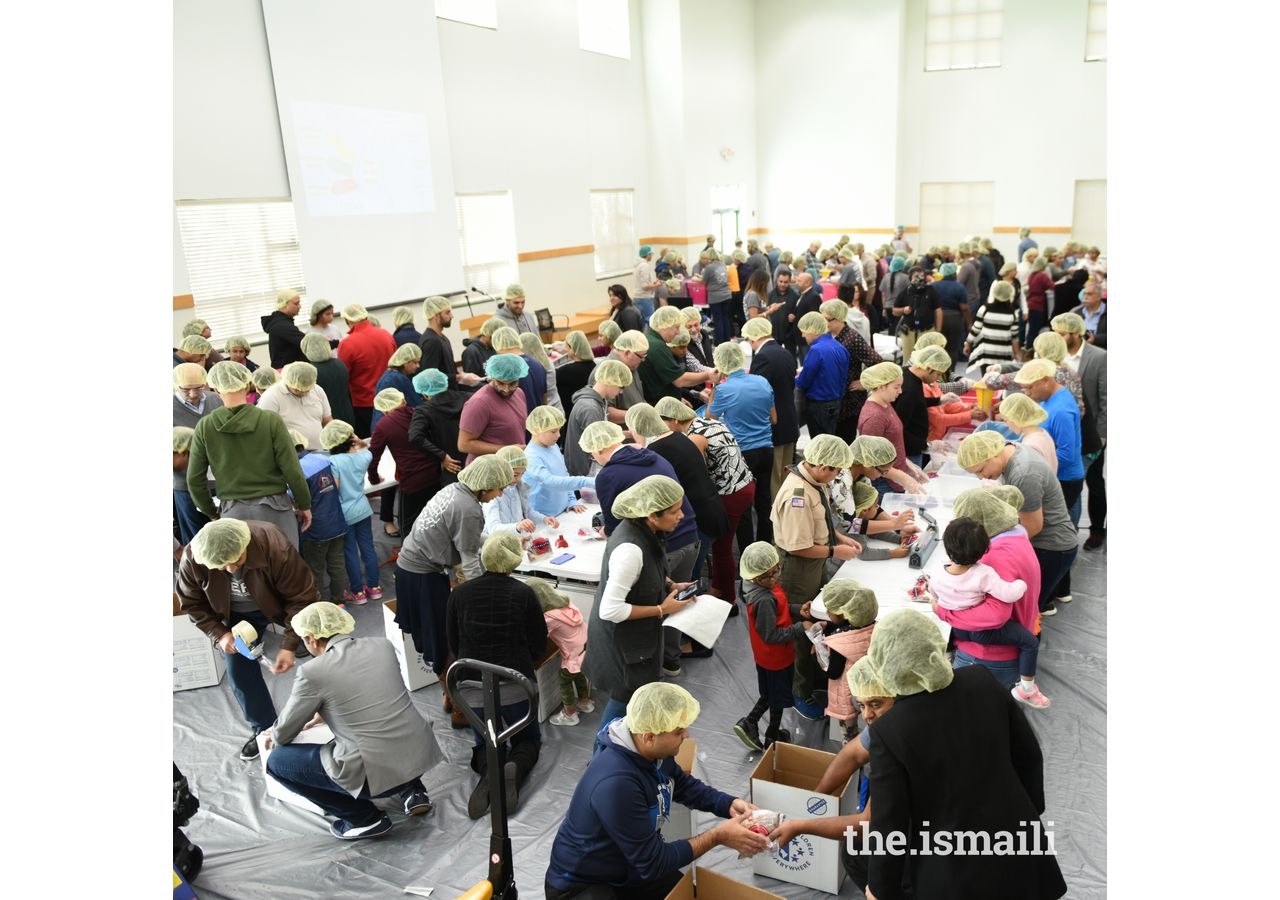 Over 400 volunteers, ages 8 and up, came to pack meals over the four hours in three different shifts. The meals were donated to five DFW-area food banks.