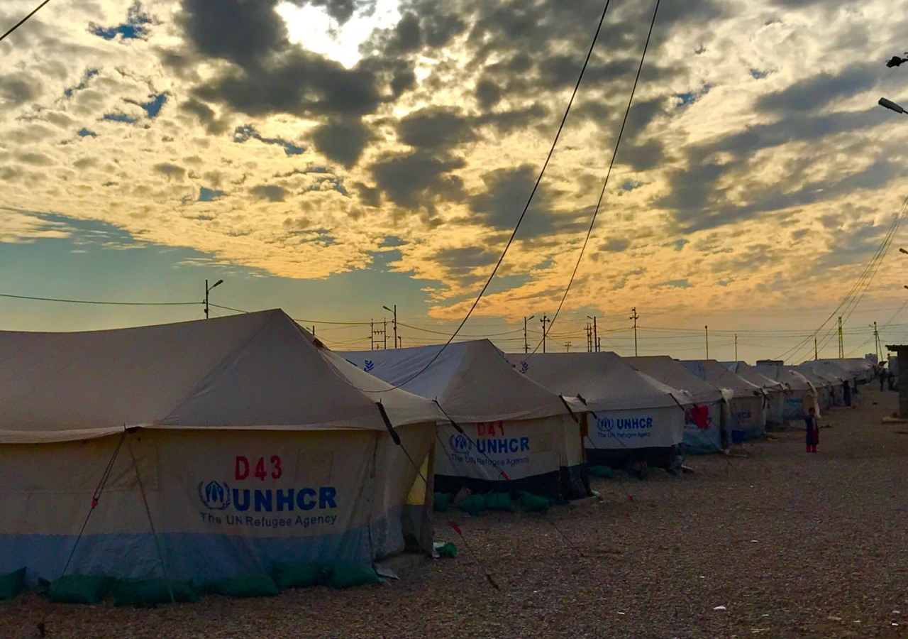 The Internally Displaced People's Camp where Nina was based in Iraq. Credit: Mariko Miller