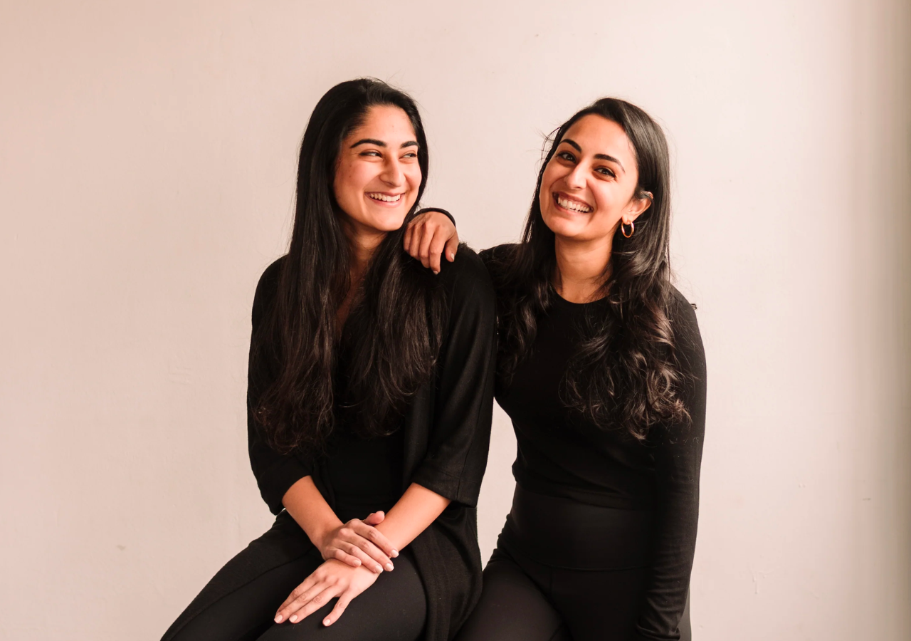 Salima Visram (right) and her younger sister, Samara (left) founded a fashion label to help fund their Soular Backpack project. It’s now a successful eco-conscious brand in its own right.