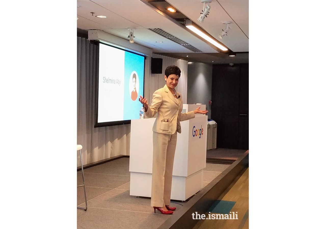 Shelmina giving the Keynote Address at Google for International Women’s Day, 2017