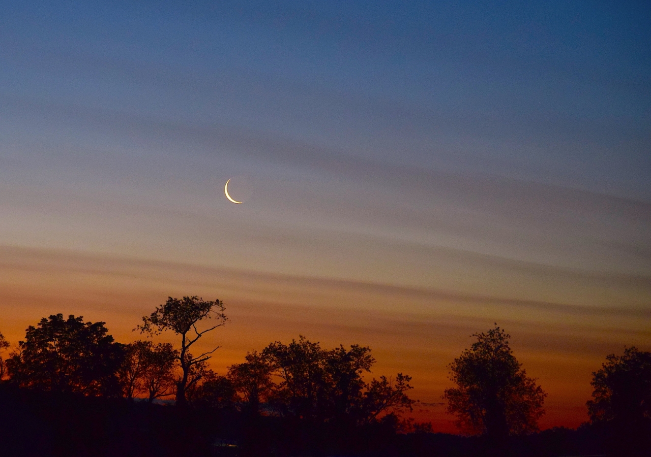 The sighting of the new moon signals the beginning of a new month in the Islamic calendar