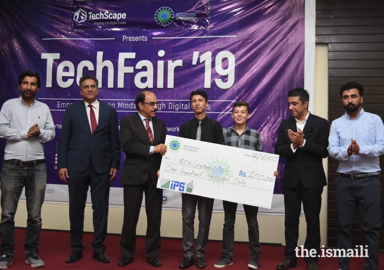 Syed Najum Ul Hassan, and Rashid Jan from Aga Khan Higher Secondary School in Gilgit were awarded a prize for their EZY application.