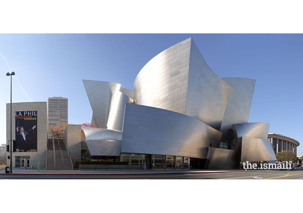 The Walt Disney Concert Hall, Los Angeles, designed by Frank Gehry. While heralded by many, its design has its detractors, and the intense reflective glare and heat from its exterior caused problems for drivers and passers-by.