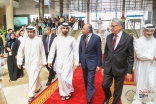 Upon his arrival for the Closing Ceremony of the 2016 Jubilee Games, His Highness Sheikh Mansoor is accompanied by LIF Chairman Mahmoud Eboo and Ismaili Council President Amiruddin Thanawala. JG / Pervaiz Akhtar