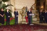 Mawlana Hazar Imam speaking after the signing of the Protocol of Cooperation between the Ismaili Imamat and the Government of the Republic of Portugal at the Ajuda Palace.