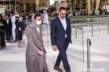 Prince Rahim in conversation with Her Excellency Noura bint Mohammed Al Kaabi, Minister of Culture and Youth at the UAE Pavilion Majlis at Expo 2020.