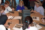 Family Day activities at the Museum included hands-on activities like this Calligraphy Corner.