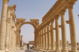 The colonnade (1.2 km long) at Palmyra dating back almost 2000 years  