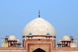 The newly restored dome of Humayun’s Tomb, in Delhi.