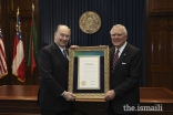 Georgia Governor Nathan Deal presents Mawlana Hazar Imam with a Proclamation in recognition of his Diamond Jubilee.