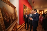 Prince Amyn and Museum Director António Filipe Pimentel discuss Sequeira’s “Adoration of the Magi”. The Aga Khan Foundation is supporting the Museum's campaign to acquire the national treasure. José Caria