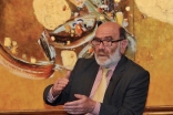 Professor Patrick Pietroni speaking at the Ismaili Centre, London.