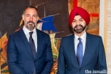 Prince Rahim and Ajay Banga, President of the World Bank.