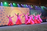 Jamati members performing a dance.