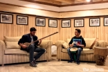 Students of the Leif Larsen Music Centre in Gilgit Baltistan practice musical instruments.
