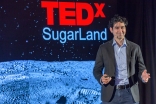 Dr. Ben Jawdat, Founder and CEO at Revterra, presenting on the topic “Clean Energy’s Dirty Secret,” at TEDxSugarLand.