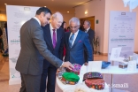 Prince Amyn visiting the Ethics in Action exhibition with Rahim Firozali, President of the Ismaili Council for Portugal and Nazim Ahmad, Representative of the Ismaili Imamat to the Portuguese Republic.