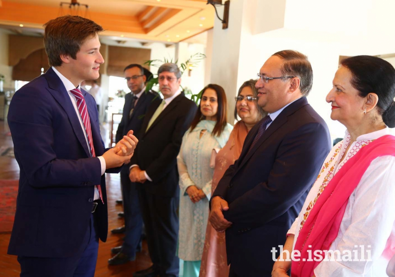Prince Aly Muhammad meets with leaders of the Aga Khan Development Network and Jamati Institutions at a reception held in his honour, at the Islamabad Serena Hotel