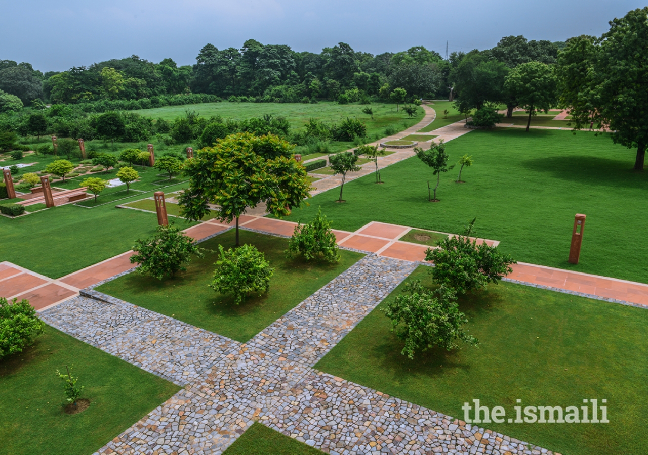View of Sunder Nursery from Sunder Burj - An amphitheatre on 1/3rd acre that will serve as a venue for school groups and cultural performances in a garden setting.