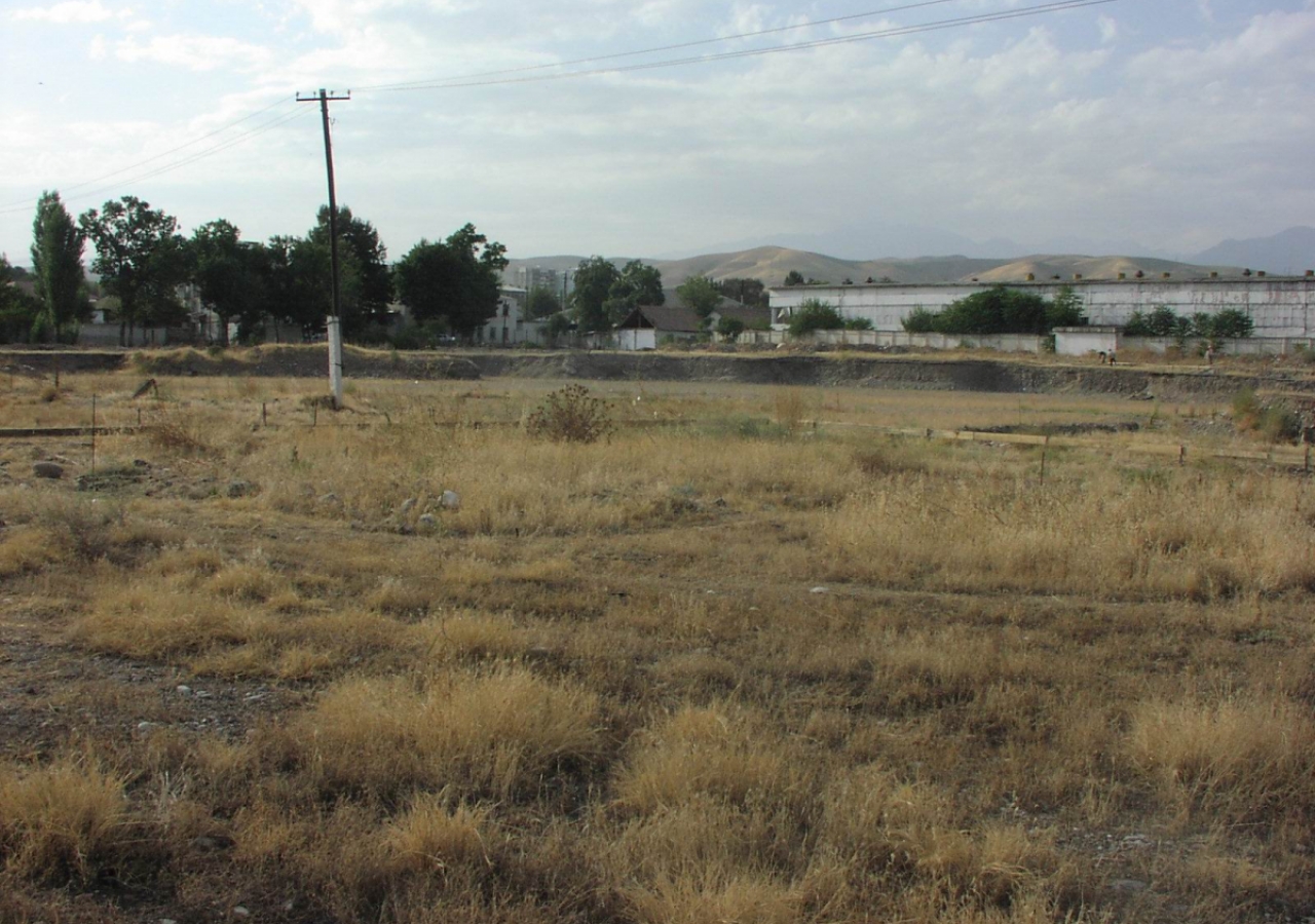 September 2005: A view of the site of the Ismaili Centre, Dushanbe, prior to construction.