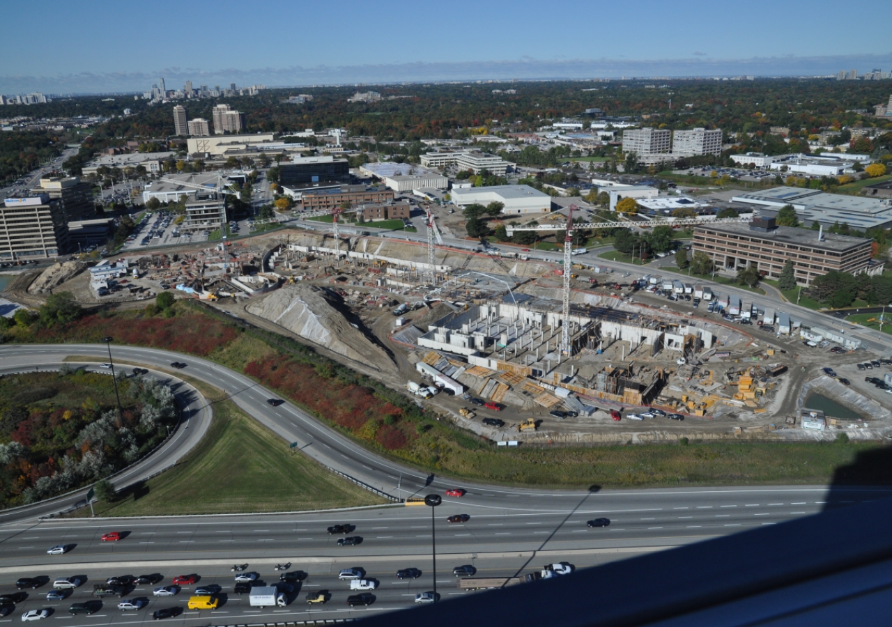 The site of the Ismaili Centre, Toronto, the Aga Khan Museum and their Park along Wynford Drive in Toronto on 1 October 2010.